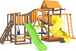 Детская площадка IgraGrad Панда Фани Мостик 2 с трубой, фото 1