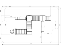 Детская игровая площадка Городок (Тайга) горка Н 1200 ДИК 2.01.3.02-03