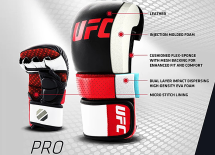 (UFC PRO Перчатки для спарринга черные S/M)