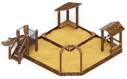 Песочный дворик с горкой (Коричневый) - ИО 6.01.05-02 H=750, фото 4