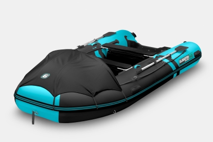 Gladiator E 420 PRO AIR Черно-бирюзовый моторная лодка ПВХ НДНД, фото 1