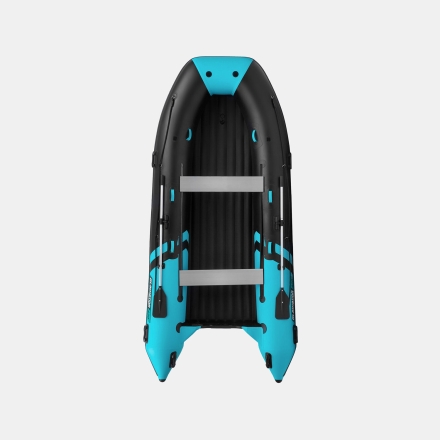 Gladiator E 420 PRO AIR Черно-бирюзовый моторная лодка ПВХ НДНД, фото 3