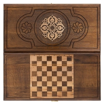 Нарды резные "Золотой узор 1" 50, Mirzoyan Нарды резные "Золотой узор 1" 50, Mirzoyan