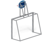 Ворота для мини-футбола с баскетбольным щитом СО 2.60.05 (с креплением сетки)(серые)