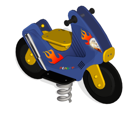 Качалка на пружине Мотоцикл КБ-18 для игровой площадки, фото 1