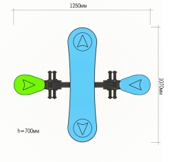 Качели-балансир на пружине ЛД045002 для детской площадки, фото 2