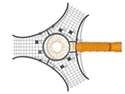 Пространственная канатная конструкция, фото 3