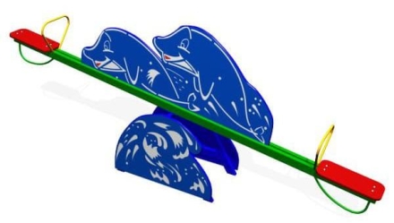 Качели балансир Дельфины ЗНКЧ 004 для детской площадки, фото 1