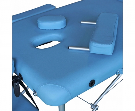 Массажный стол DFC NIRVANA, Elegant LUXE, 186х70х4 см, алюм. ножки, цвет св.голубой (Lt.Blue), фото 3
