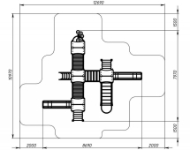 Детская игровая площадка Лукоморье ДИК 2.25.08-01 H=1200