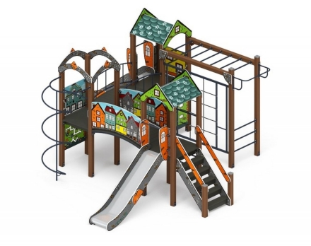 Детская игровая площадка Городок Город ДИК 2.01.3.01-01 H=1200, фото 3