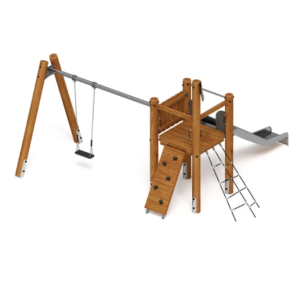 Игровой комплекс (лиственница темный) ДИК 2.24.03-Л.И1.01, фото 2