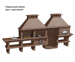 Печь Аристократ 854 Радиальный кирпич коричневый, фото 9