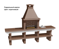 Печь Аристократ 710 Радиальный кирпич красный, фото 9