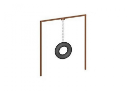 Стойка с покрышкой для дрессировки собак, фото 1