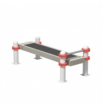 Скамья горизонтальная гимнастическая для фиксации ступней для норм ГТО S72 IronKing, фото 1