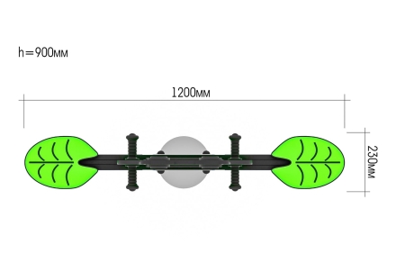 Качели-балансир на пружине ЛД045001 для детской площадки, фото 2