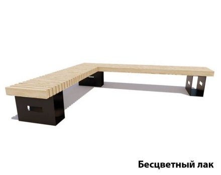 Парковая скамейка Сосновый бор (2,5*2,12 м) Ангарская сосна, фото 1