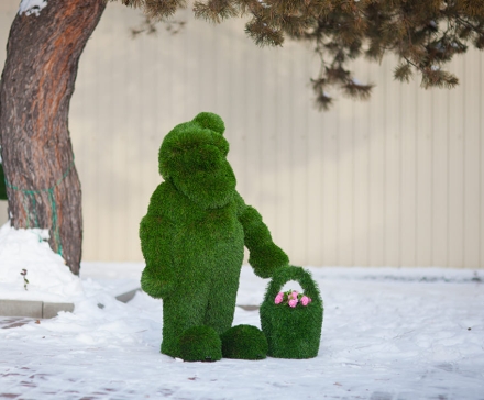 Топиари "Гном с корзинкой", фото 1