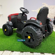 Электромобиль трактор с прицепом BDM0925 TR777 красный