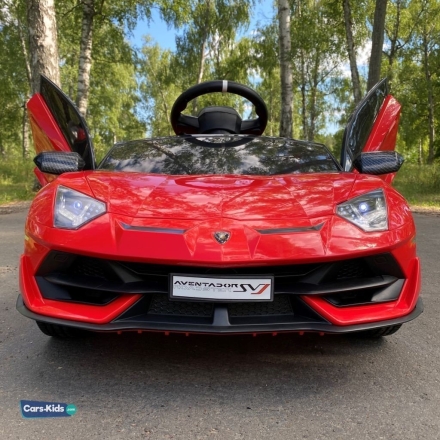 Электромобиль Lamborghini Aventador SVJ A333MP красный, фото 5