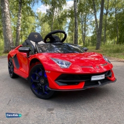 Электромобиль Lamborghini Aventador SVJ A333MP красный, фото 4