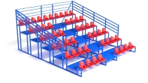 Трибуна разборная на 50 мест шестирядная с ограждением Трибуна разборная на 50 мест шестирядная с ограждением