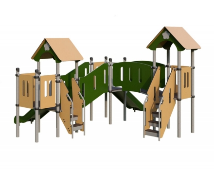 Игровой комплекс Romana 104.20.00 (зеленый/коралловый), фото 4