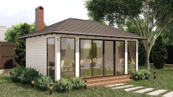 Застекленная беседка Аннэт 4х6, фото 1