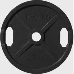 Диск JOHNS черный 2-х хватовый обрезиненный d51мм, 20кг Диск JOHNS черный 2-х хватовый обрезиненный d51мм, 20кг