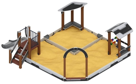 Песочный дворик с горкой (Техно) - ИО 6.01.05-04 H=750, фото 4