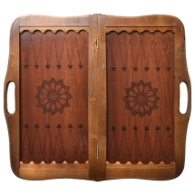 Нарды кожаные "Бронза" большие с ручкой (Россия, дерево, 60х30х5 см) Нарды кожаные "Бронза" большие с ручкой (Россия, дерево, 60х30х5 см)