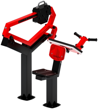 Бицепс сидя (красный) - Уличный тренажер - СТ 034-11.И1, фото 1