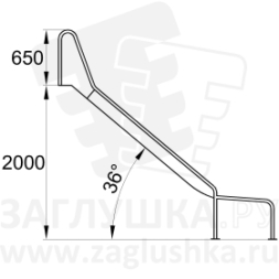 Горка из нержавеющей стали размером 3500х1010 мм, фото 5