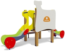 Горка двойная Печка 08210 для детской площадки, фото 1 Горка двойная Печка 08210 для детской площадки, фото 1