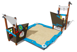 Песочный дворик ВСТ 2132 с горкой для детской площадки, фото 2