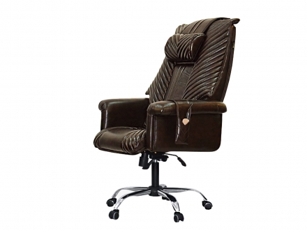 Офисное массажное кресло Ego President EG1005 Шоколад (Арпатек), фото 1