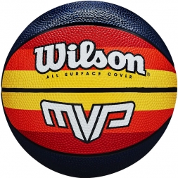 Мяч баск. WILSON MVP Retro, арт.WTB9016XB07, р.7, резина, бутил.камера, красно-желто-черный