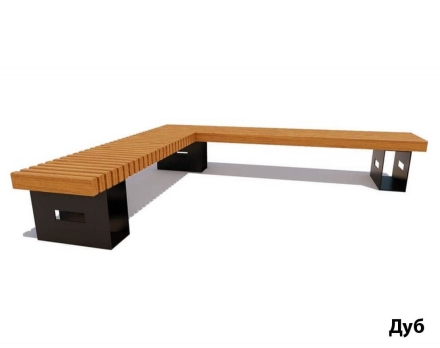 Парковая скамейка Сосновый бор (2,5*2,12 м) Лиственница, фото 1