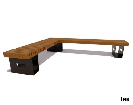 Парковая скамейка Сосновый бор (2,5*2,12 м) Лиственница, фото 4