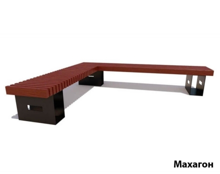 Парковая скамейка Сосновый бор (2,5*2,12 м) Лиственница, фото 5