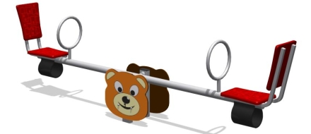 Качели балансир Romana Мишка 108.50.00-02 для детской площадки, фото 1