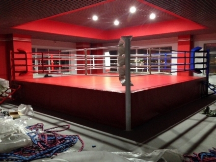 Ринг боксёрский на помосте Atlet 6х6 м, высота 1 м, две лестницы, боевая зона 5х5 м IMP-A442, фото 8