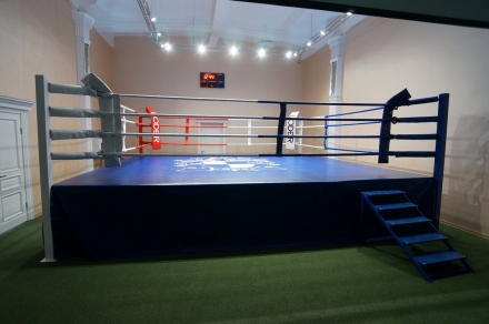 Ринг боксёрский на помосте Atlet 6х6 м, высота 1 м, две лестницы, боевая зона 5х5 м IMP-A442, фото 1