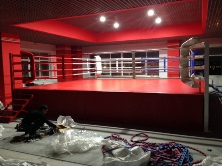 Ринг боксёрский на помосте Atlet 6х6 м, высота 1 м, две лестницы, боевая зона 5х5 м IMP-A442, фото 7