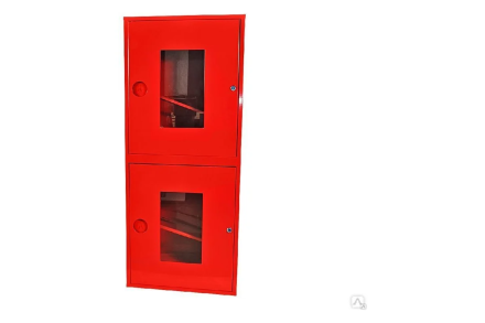 Шкаф АгроСнаб ШПК-320 540х1230х228 под 1 пожарный рукав и 2 огнетушителя навесной открытый 37704, фото 1