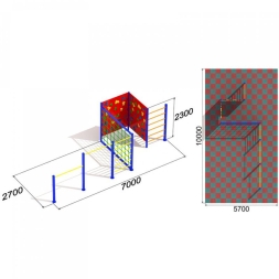 Уличный спортивный комплекс Актив спорт 7 для детской площадки, фото 3 Уличный спортивный комплекс Актив спорт 7 для детской площадки, фото 3