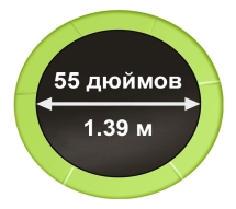 Мини батут с защитной сеткой, светло-зеленый, ARL-1005C-55_LG