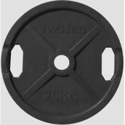 Диск JOHNS черный 2-х хватовый обрезиненный d51мм, 25кг Диск JOHNS черный 2-х хватовый обрезиненный d51мм, 25кг