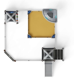 Песочный дворик с горкой Космопорт (Серый) - ИО 6.14.01-01 H=750, фото 5